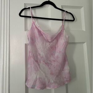 Super down pink tie dye cami